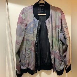Guess army fatigue bomber jacket